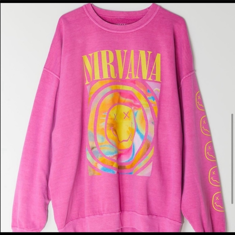Pink Nirvana sweatshirt from Urban Outfitters